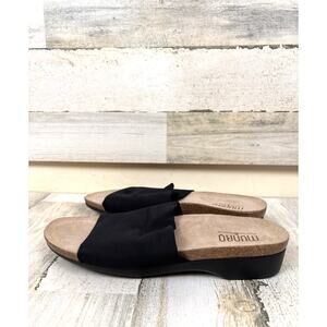 Munro Womens 10.5 Black Casita Stretch Sandals Casual Comfort Beach Shoes